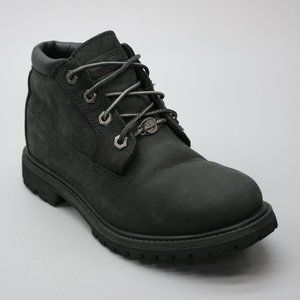 Timberland Ladies 6 M Nellie Chukka Black Nubuck Waterproof Ankle Booties 23398